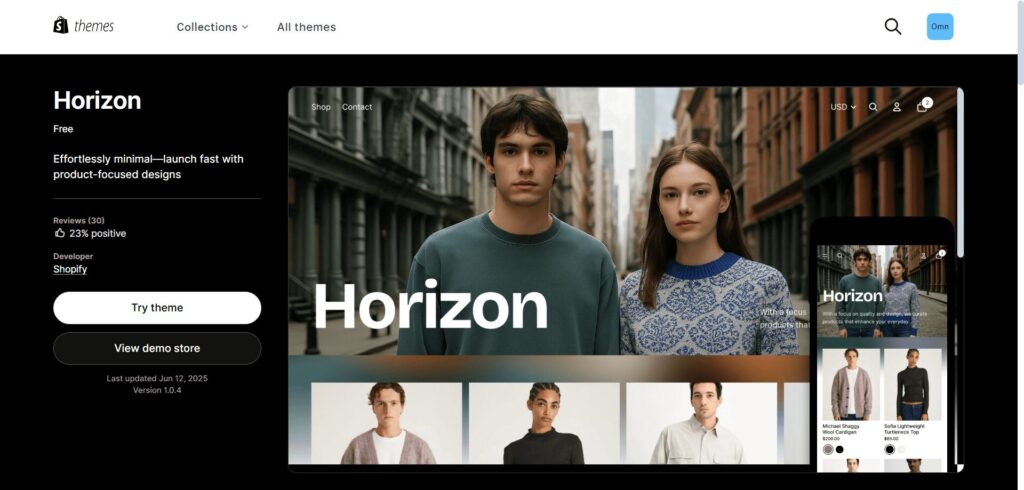 Shopify Horizon Theme
