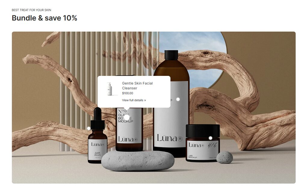 Eurus Shopify theme feature: Shop the look