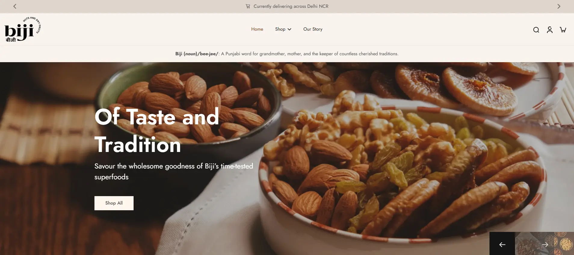 Biji Nuts store