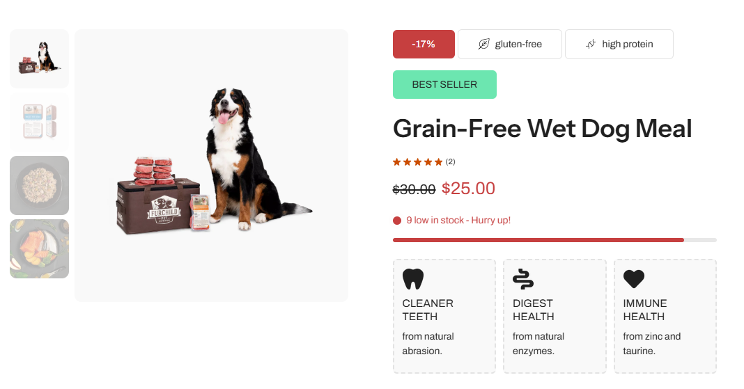 A BFCM discount psychology tactic: Lowstock
