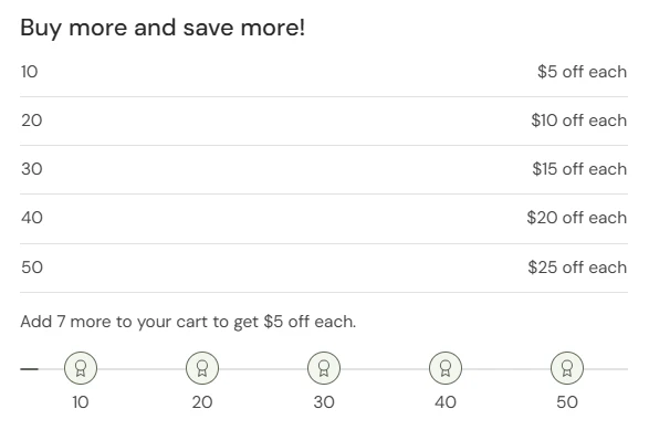 A BFCM discount psychology tactic: Discount progress bar