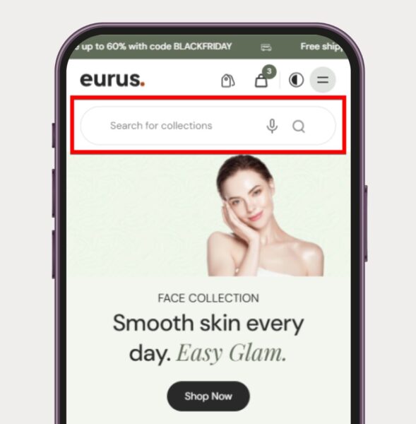 Eurus theme 9.4.0 version - search bar on mobile