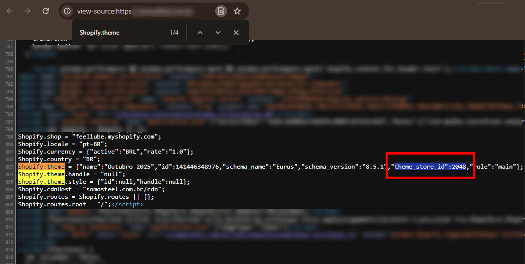 What shopify theme is this find with source code theme store id