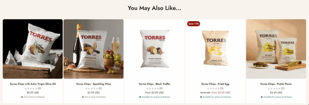 Product recommendation as Eurus Shopify Theme Features
