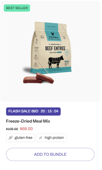 Countdown timer on the product label