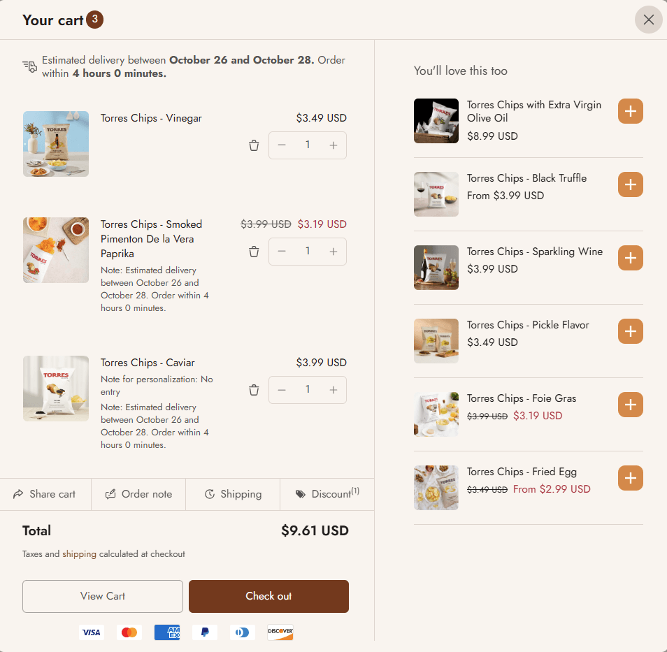 Eurus Shopify Theme features - estimate shipping delivery