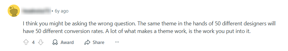 Opinion on the best Shopify Theme for high conversion