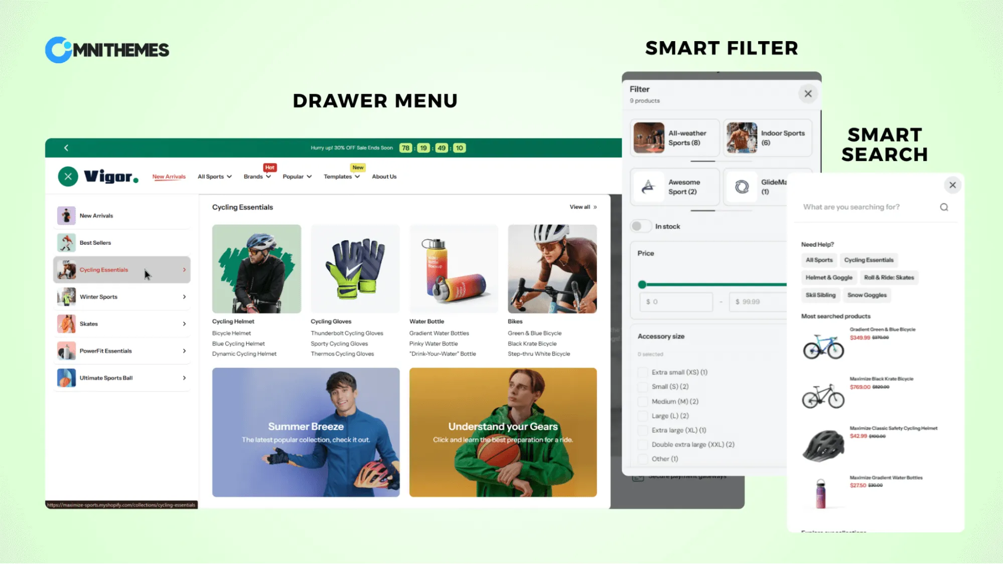 Maximize Theme vs. Eurus Theme - Maximize features 1