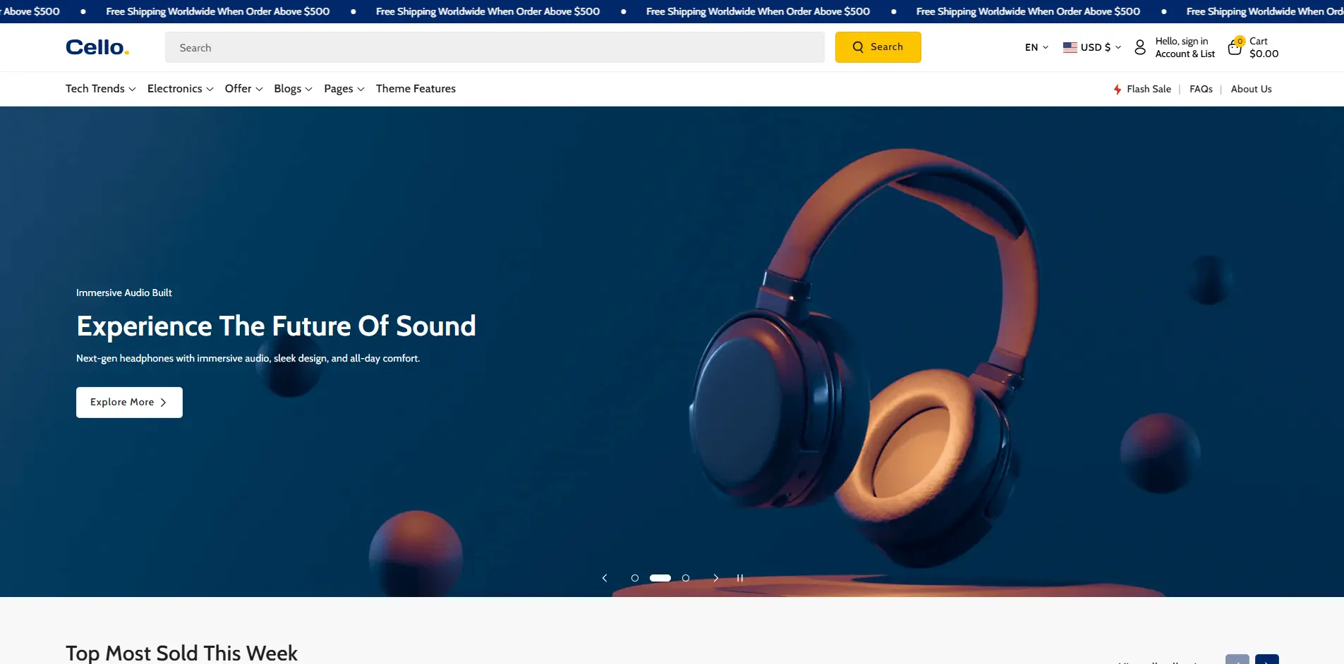 Cello theme Best Shopify theme for Multiple products