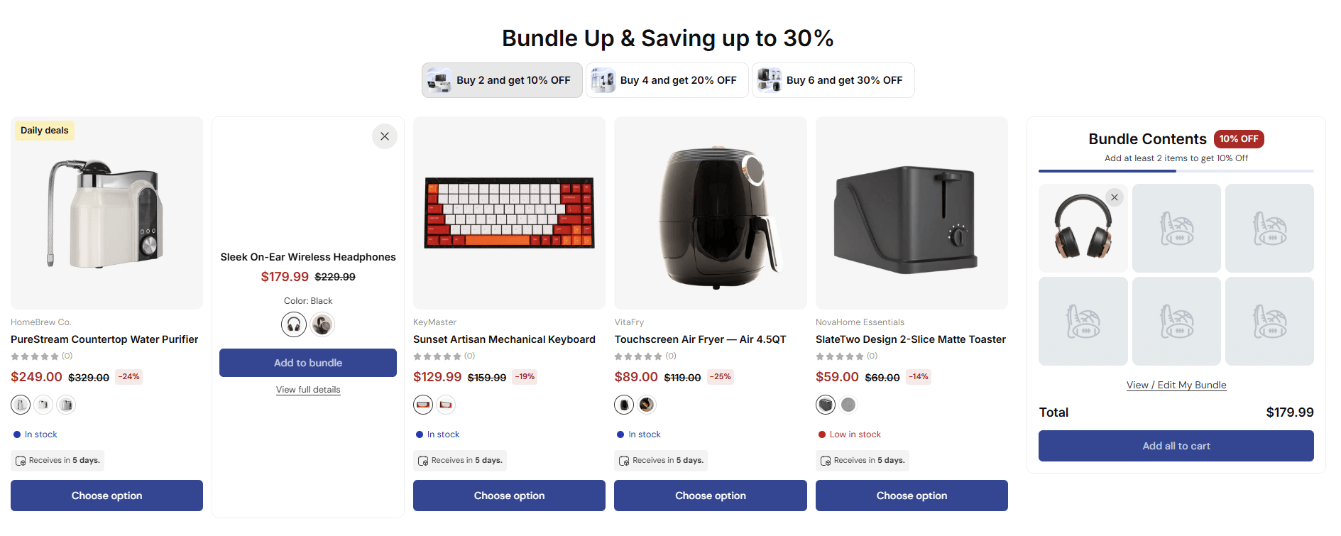 Maximize Theme 1.1.0 product bundle feature