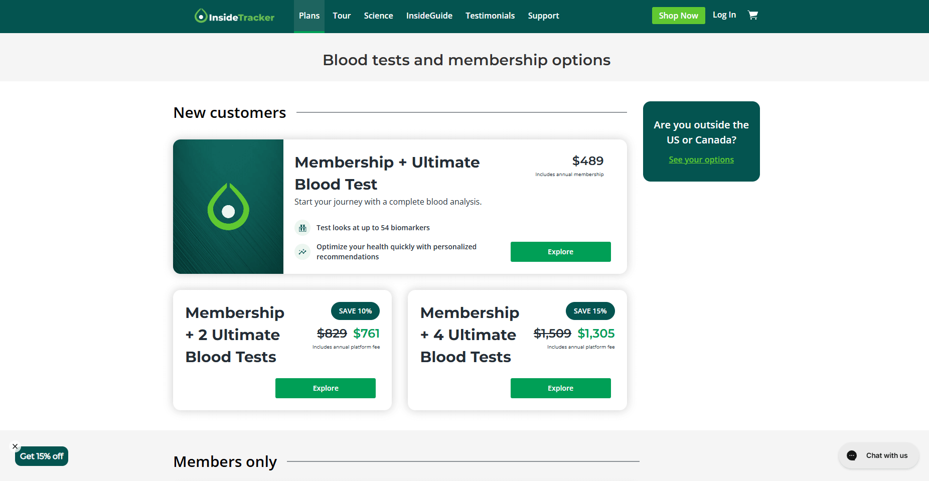 Best Shopify fitness stores example - Inside Tracker