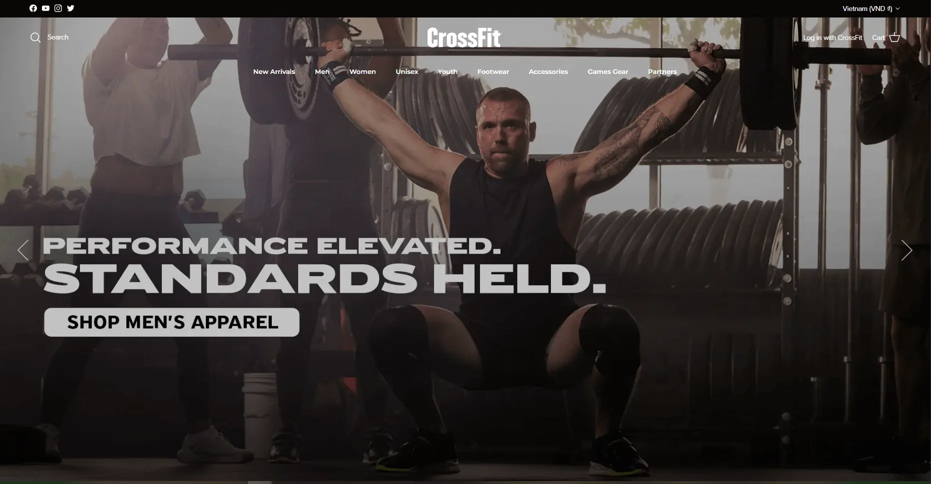 Best Shopify fitness stores example - CrossFit