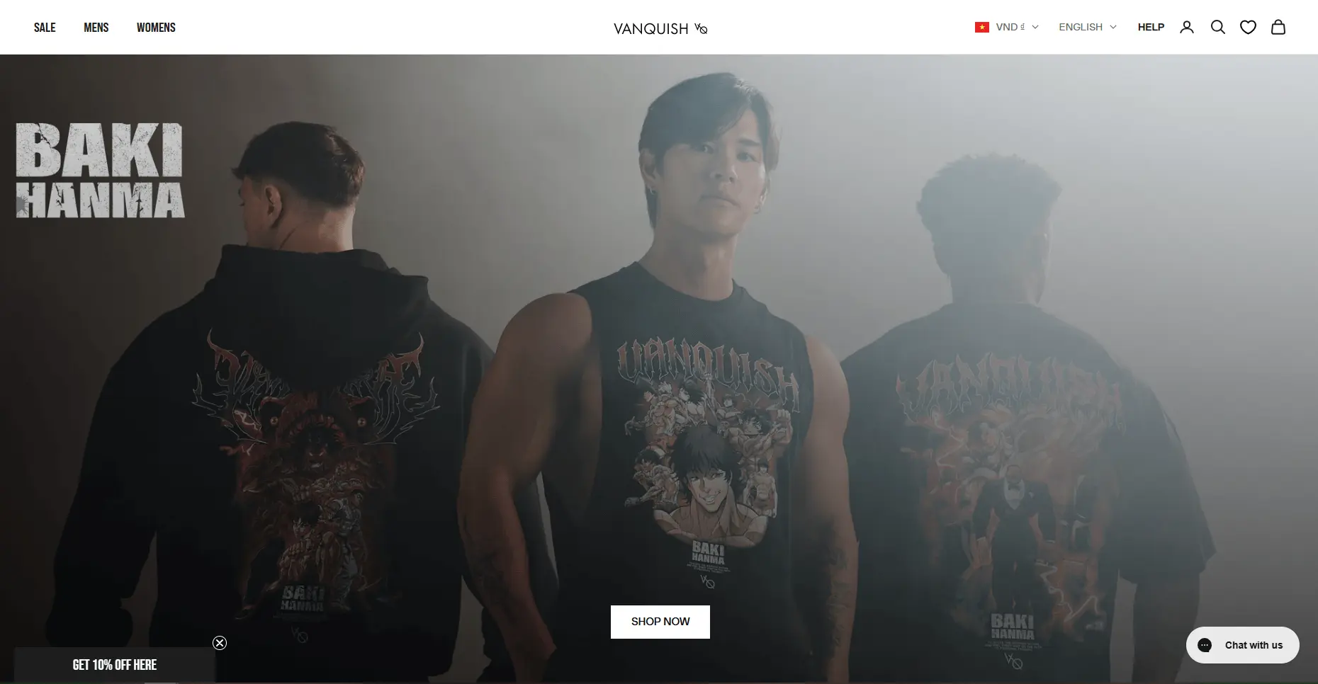 Best Shopify fitness stores example - VQ Fit