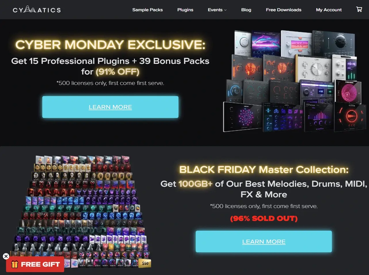 Shopify stores selling digital products - Cymatics