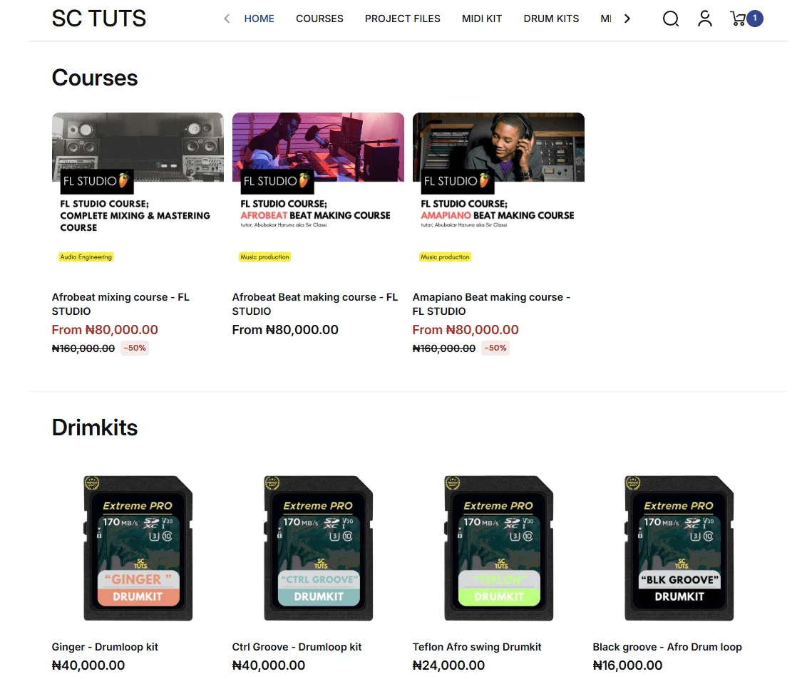 Shopify stores selling digital products - SC Tuts