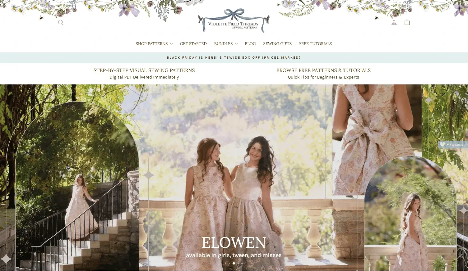 Shopify stores selling digital products - Violette Field Threads