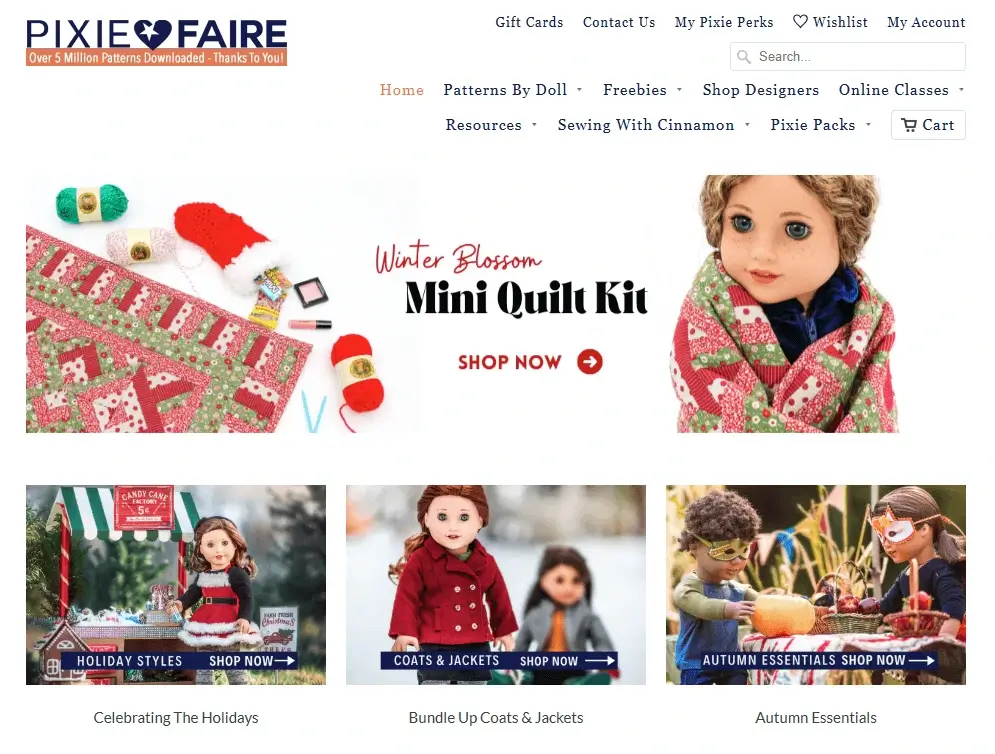 Shopify stores selling digital products - Pixie Faire