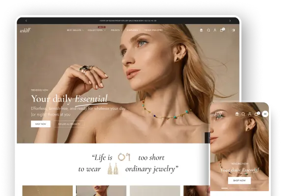 Eurus Shopify theme - Whiff preset for jewelry stores