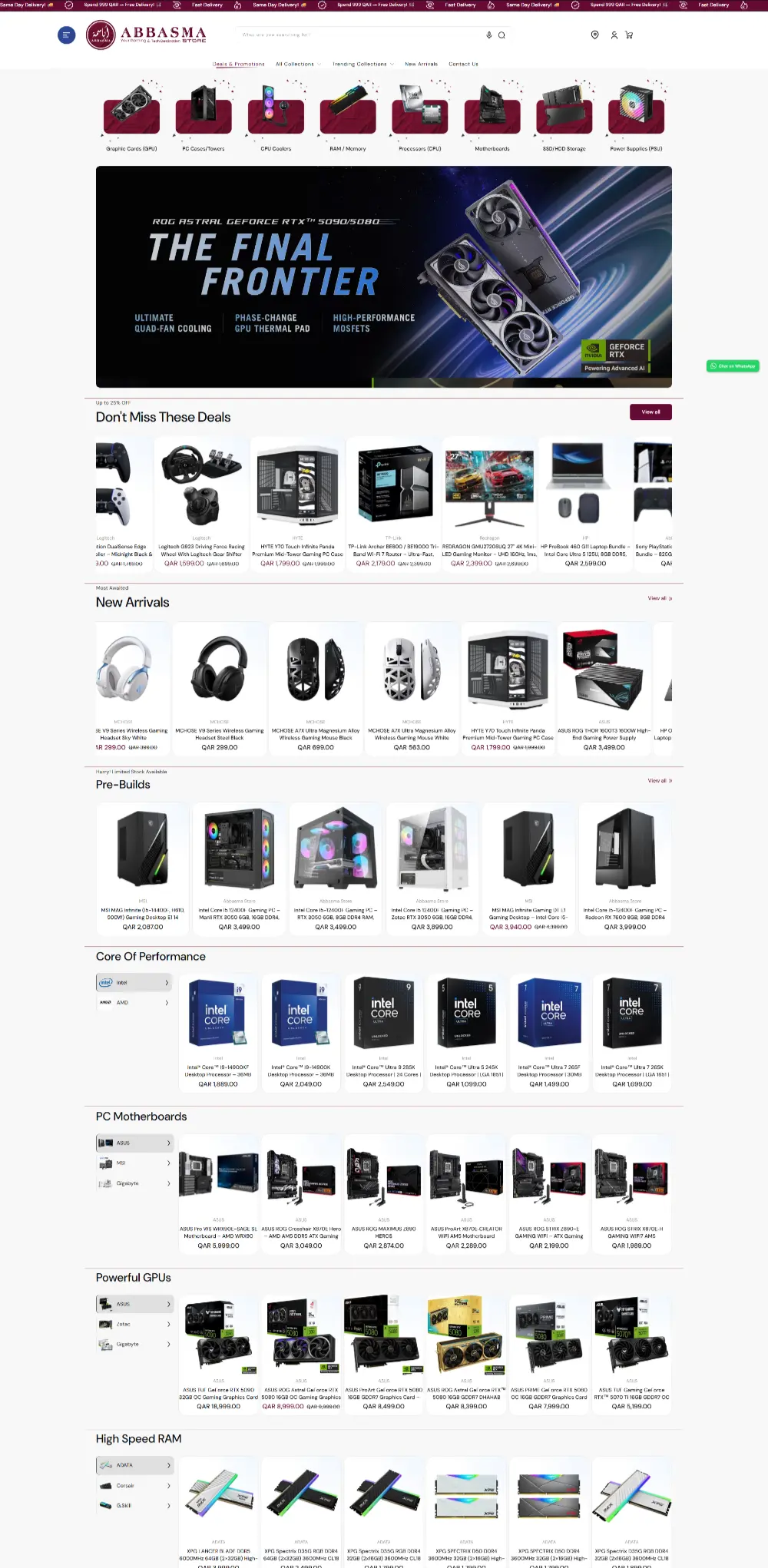 Abbasma Qatar — Gaming Accessories PC Hardware Components Store – Abbasma Store