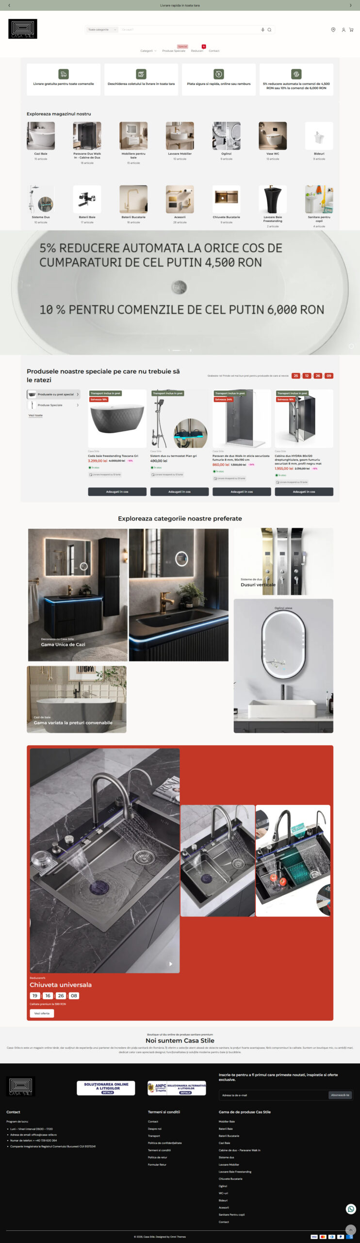Casa Stile showcase using Maximize Shopify Theme