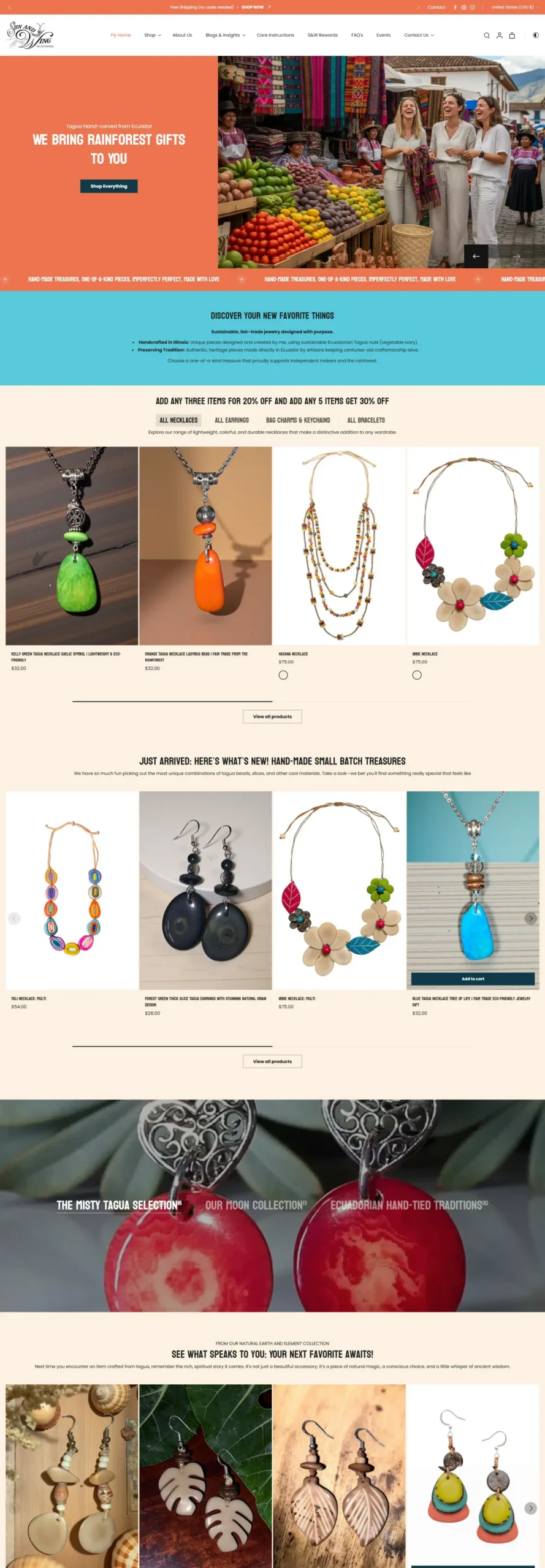 Sun and Wing Handmade Ecuadorian Tagua Nut Jewelry made in the USA – Sun Wing Studio LLC scaled