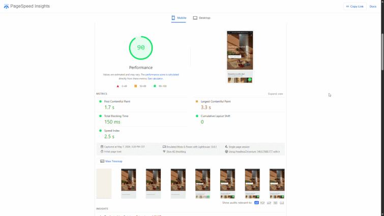 PageSpeedInsights InPrivate Microsoft EdgeBeta2026 05 0715 22 55 ezgif.com resize