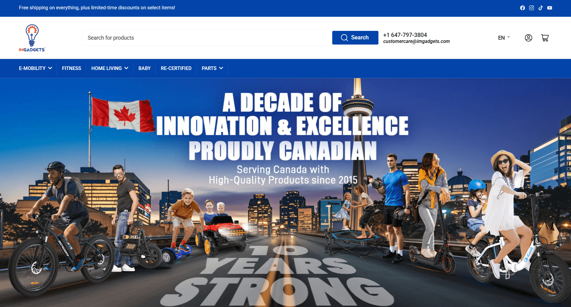 IMGadgets storefront before switching to Maximize