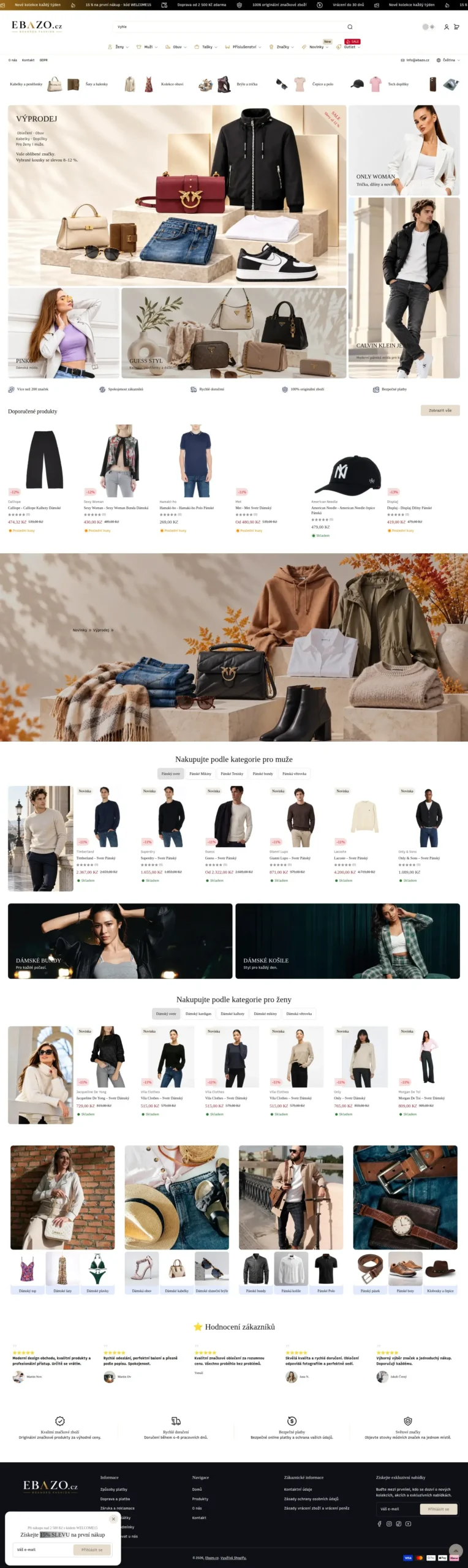 Ebazo showcase using the Maximize theme